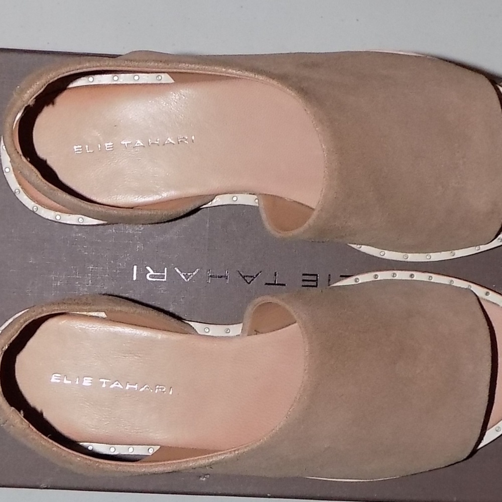 New Elie Tahari El-Nora white wash/dove EU35/US5.5